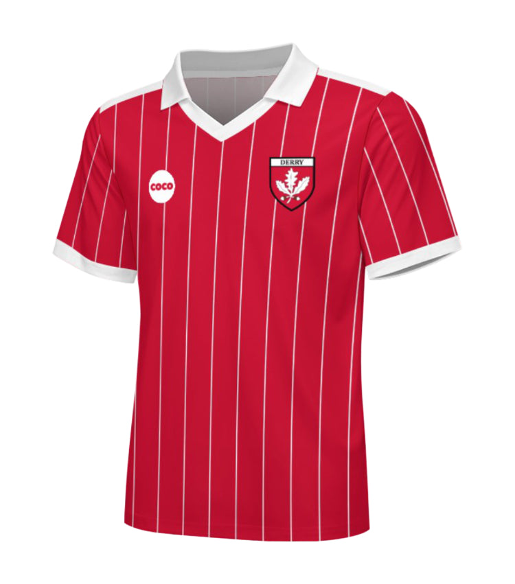 County Derry Retro Jersey Pinstripe