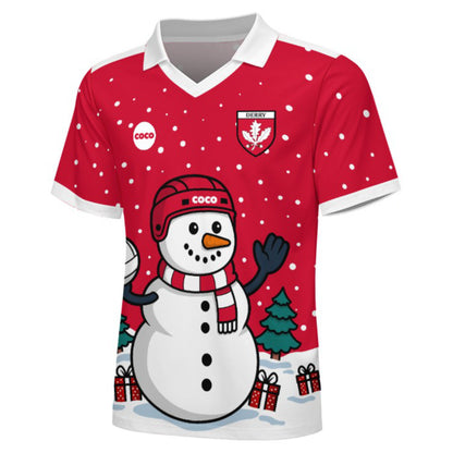 County Derry Christmas Jersey - Kids Snowman