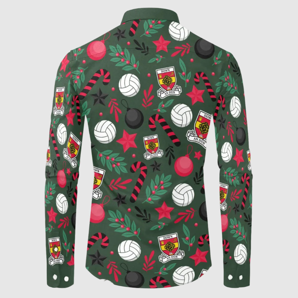 County Down Christmas Button Up Shirt