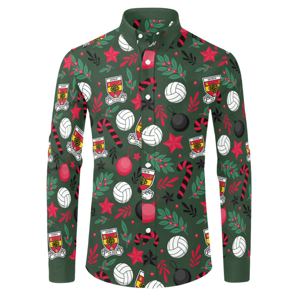 County Down Christmas Button Up Shirt