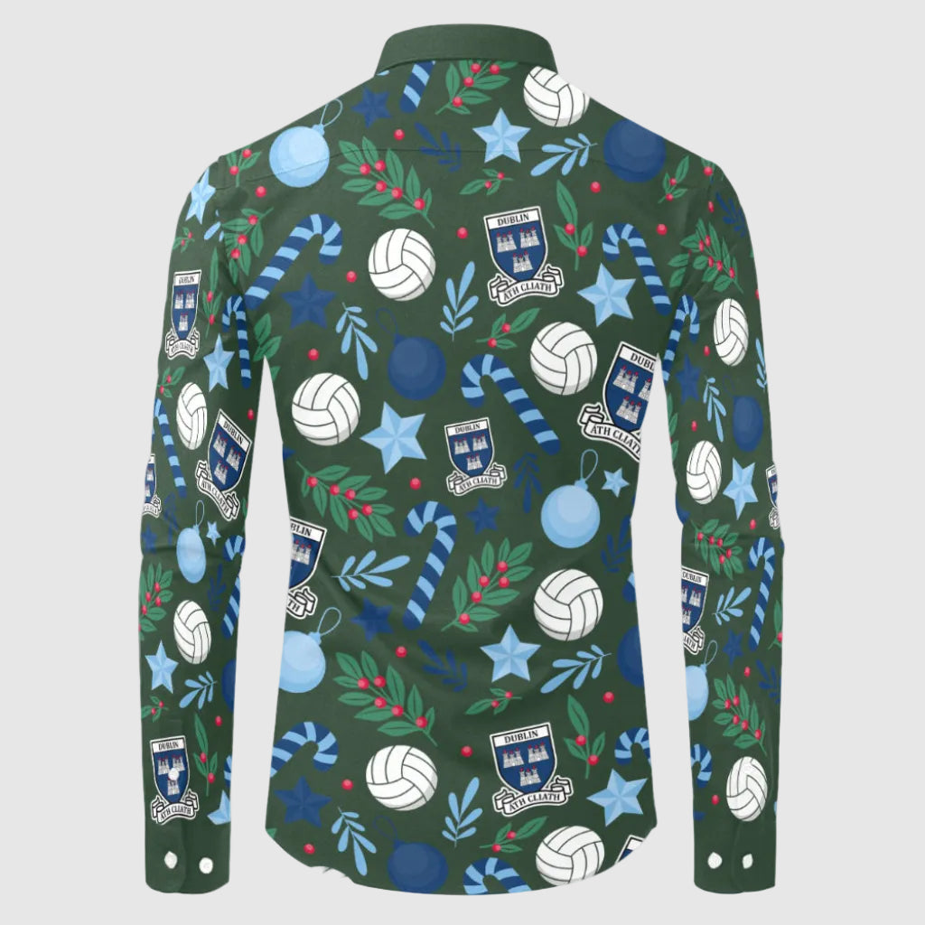 County Dublin Christmas Button Up Shirt
