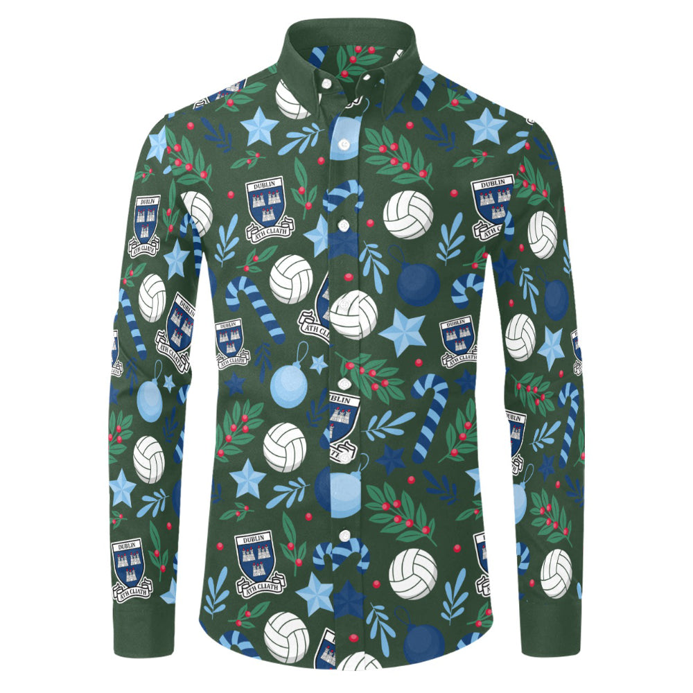 County Dublin Christmas Button Up Shirt