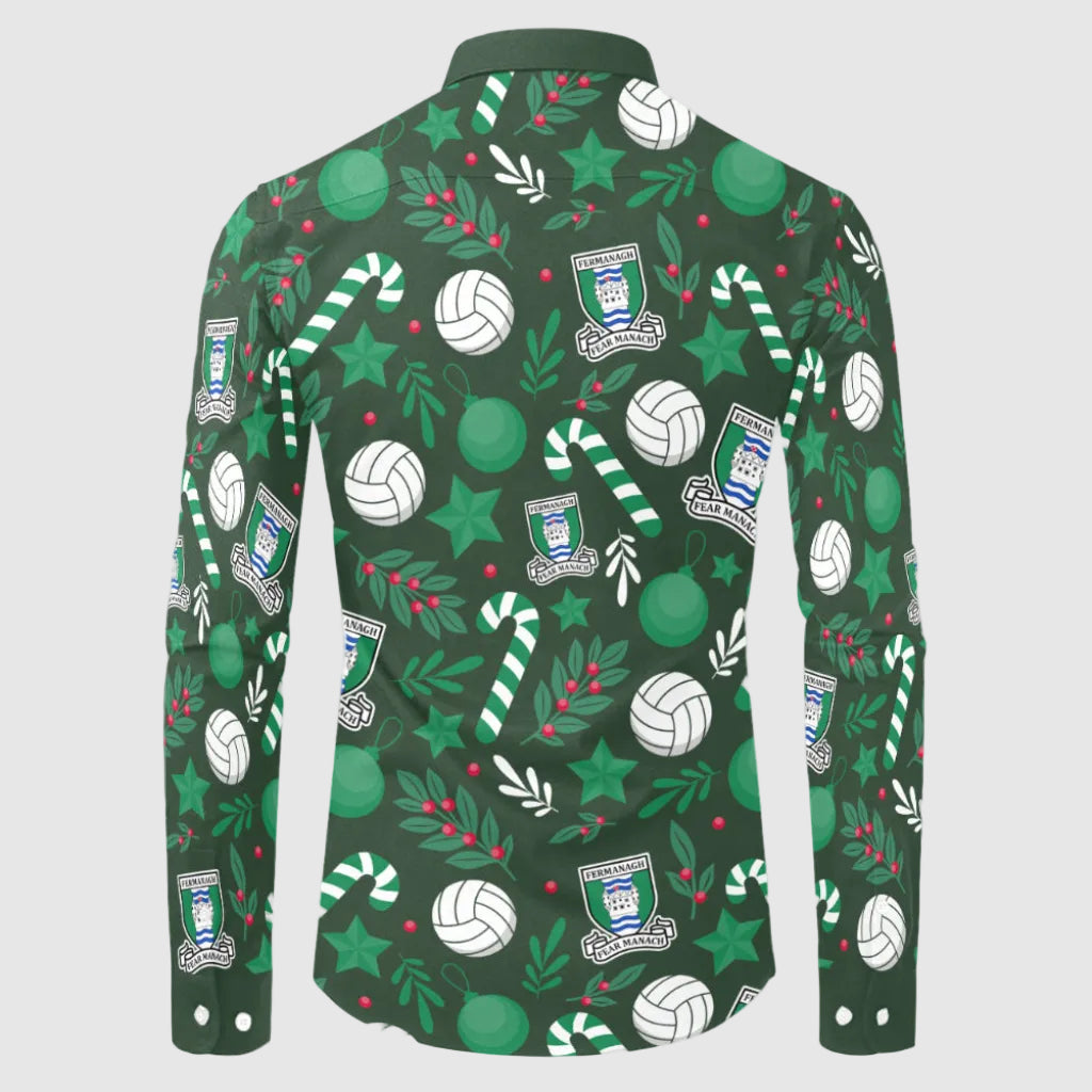 County Fermanagh Christmas Button Up Shirt