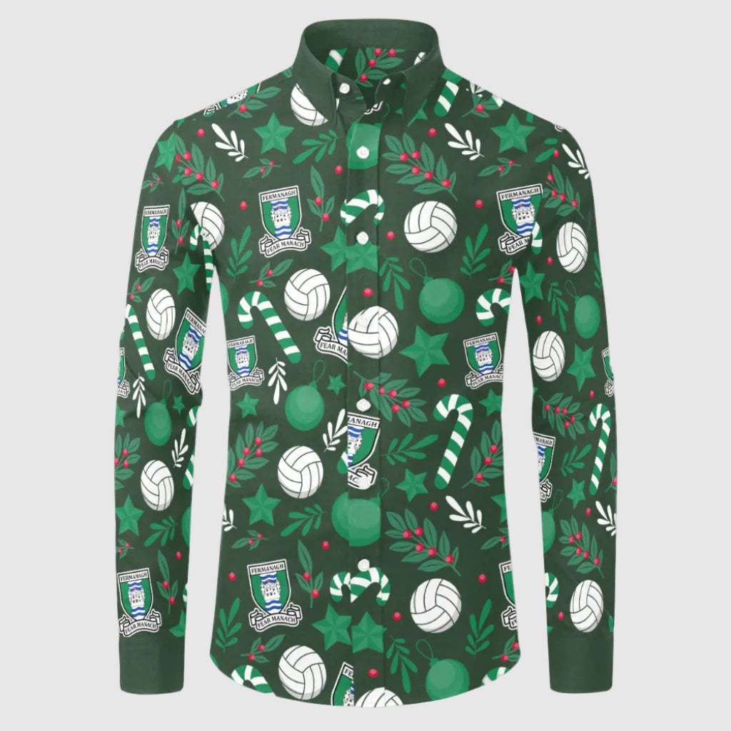 County Fermanagh Christmas Button Up Shirt