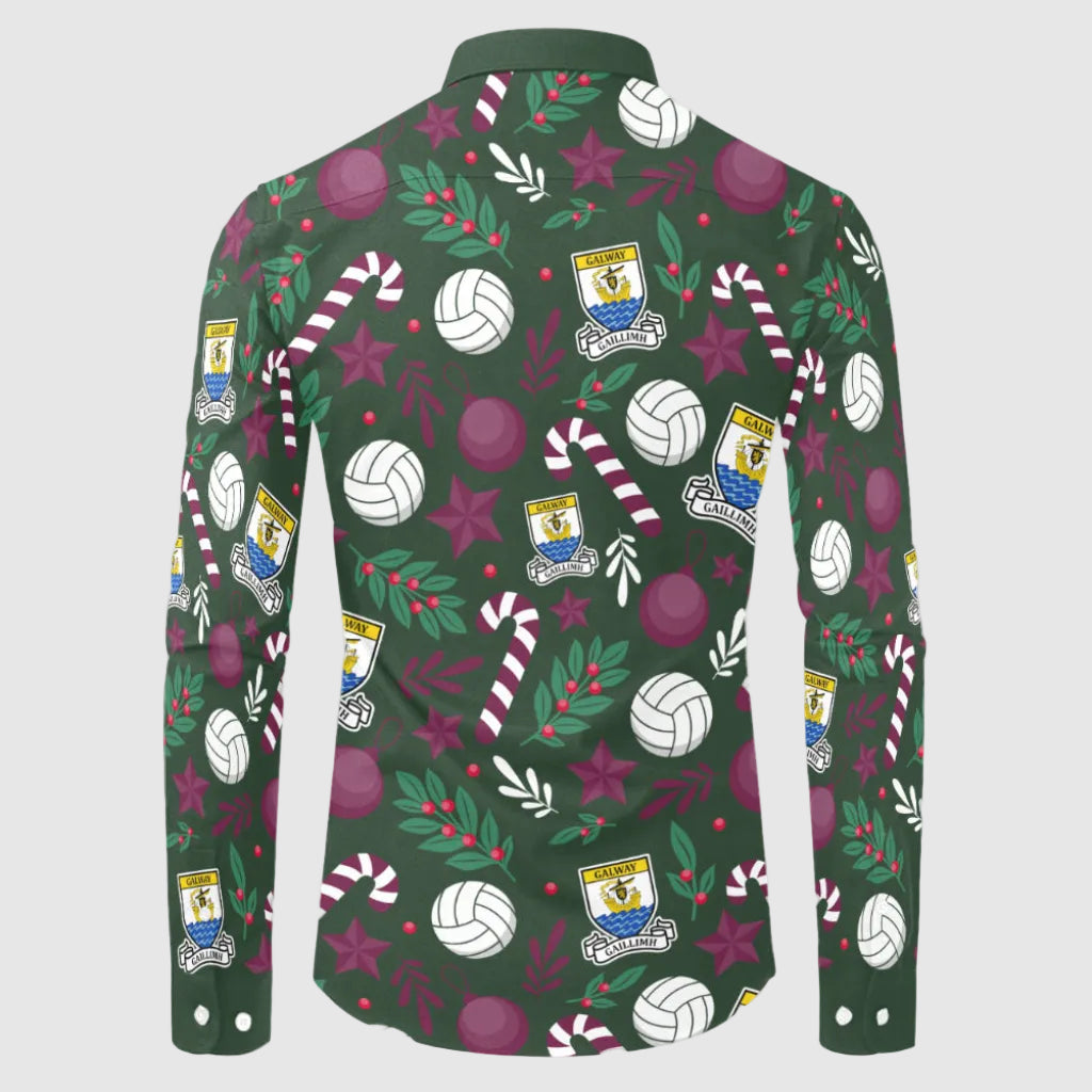 County Galway Christmas Button Up Shirt
