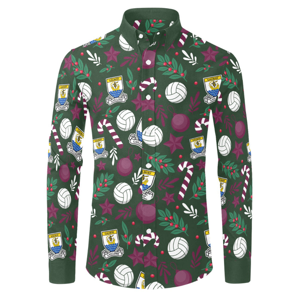 County Galway Christmas Button Up Shirt
