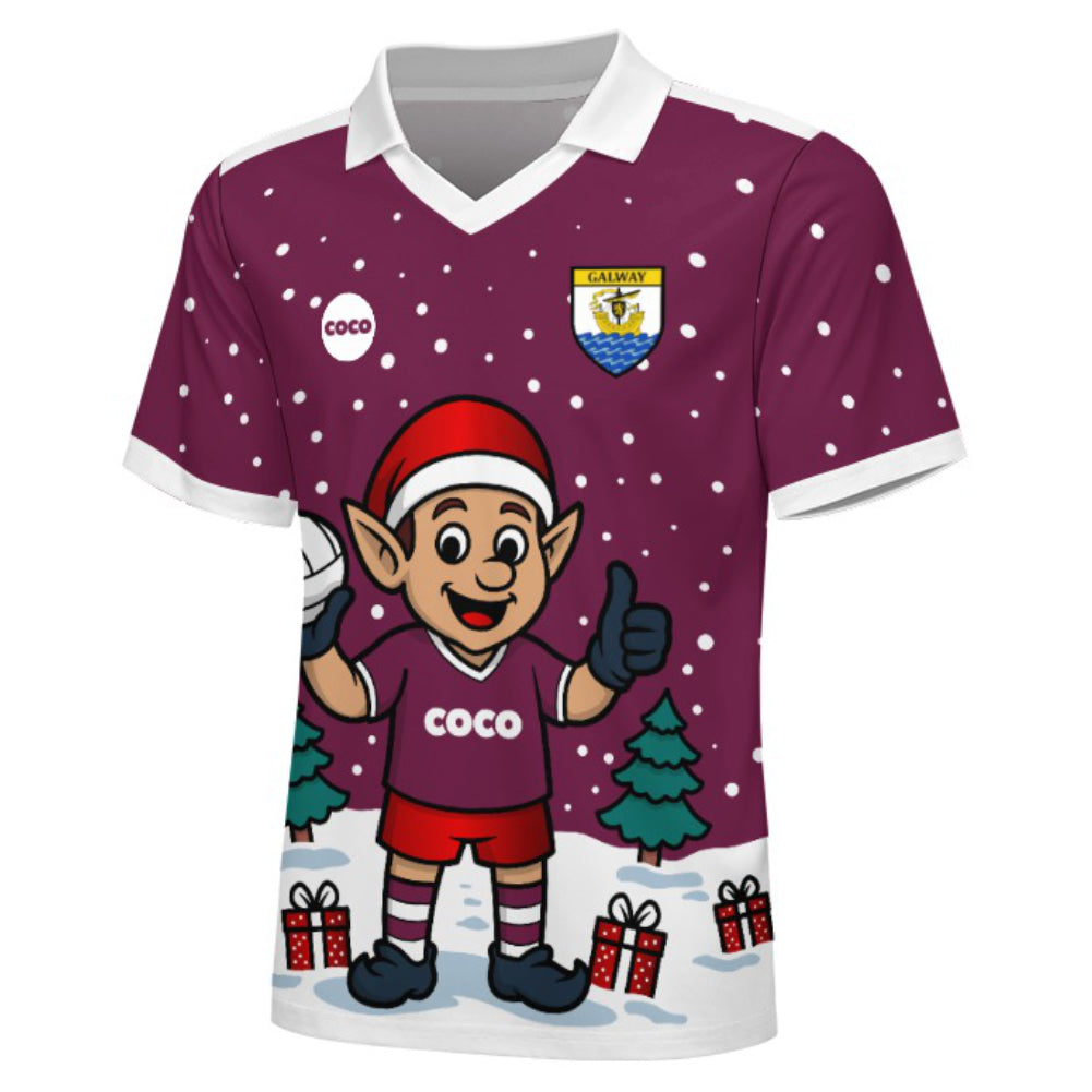 County Galway Christmas Jersey - Kids Elf