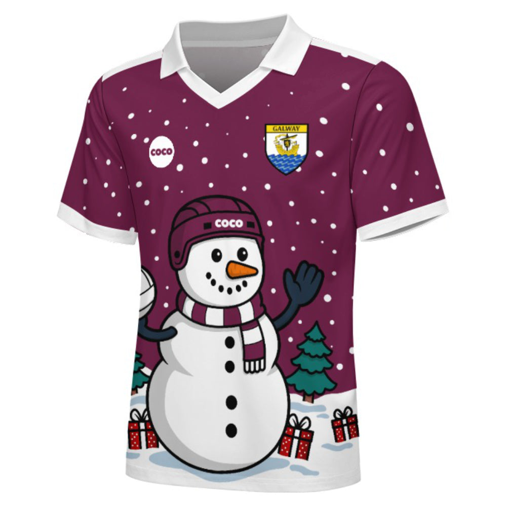 County Galway Christmas Jersey - Kids Snowman
