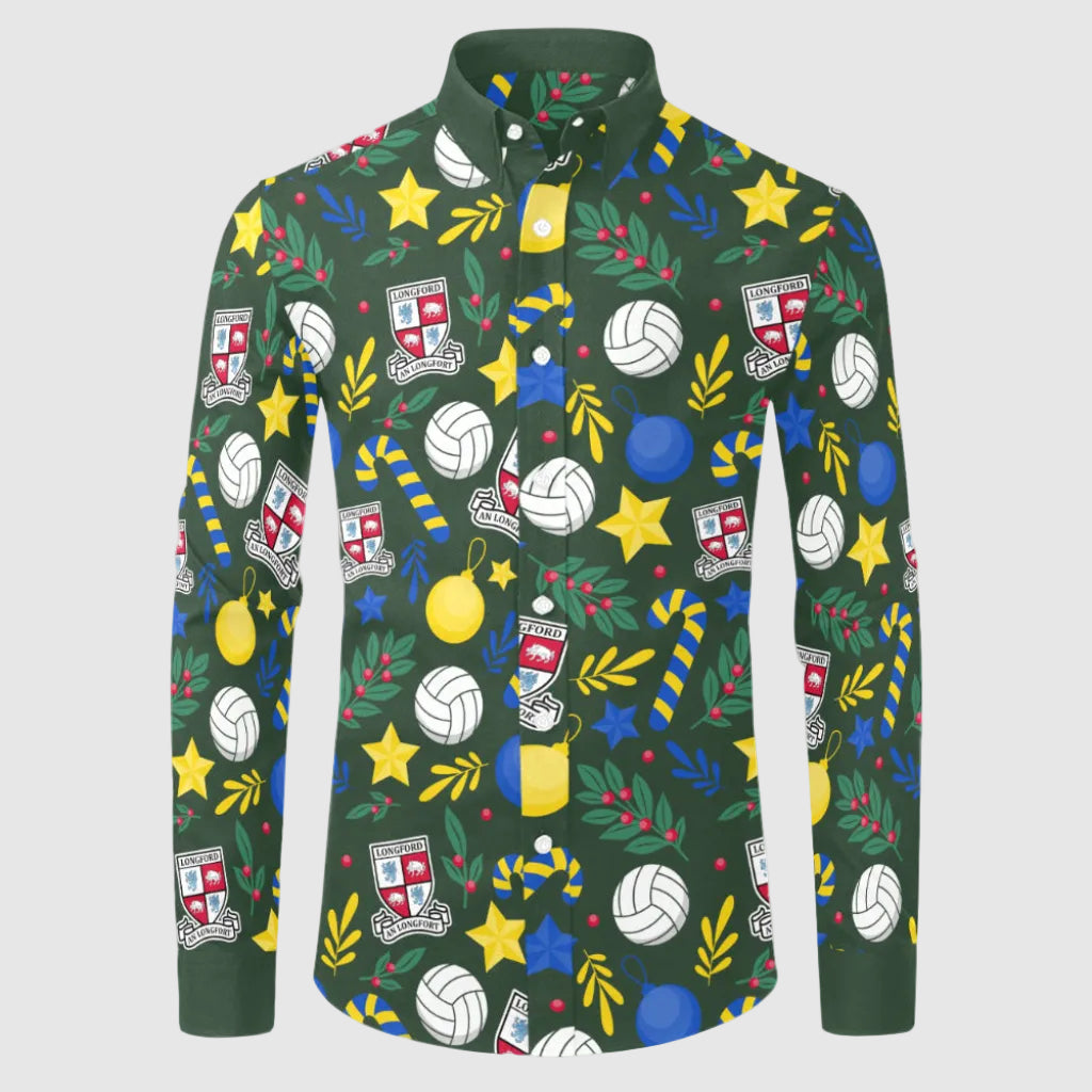 County Longford Christmas Button Up Shirt