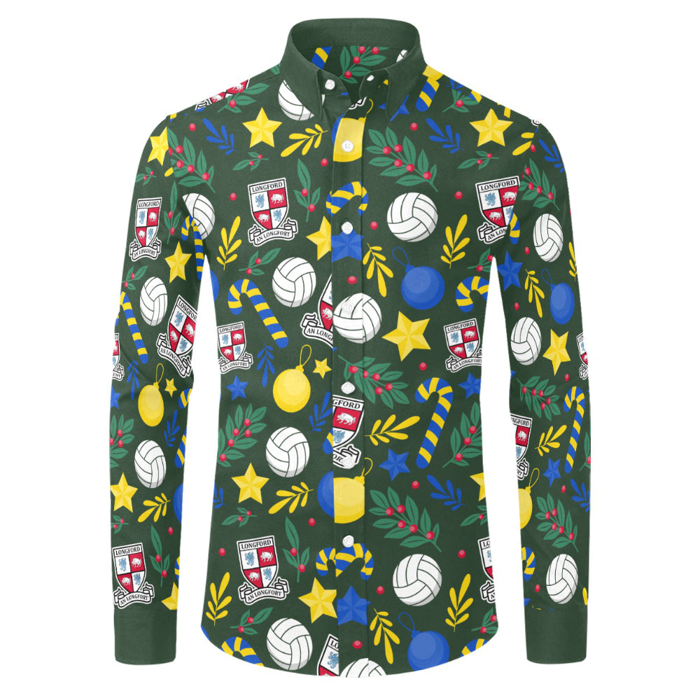 County Longford Christmas Button Up Shirt