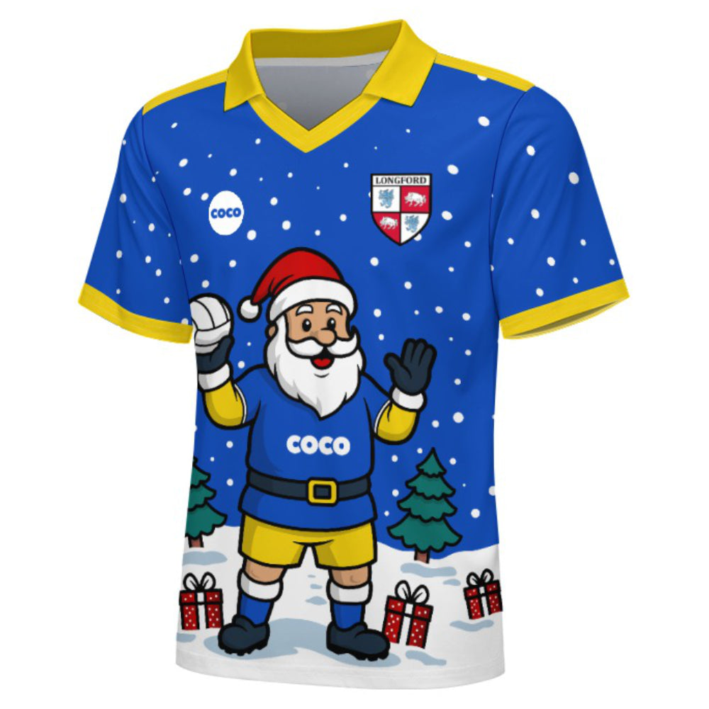 County Longford Christmas Jersey - Kids Santa