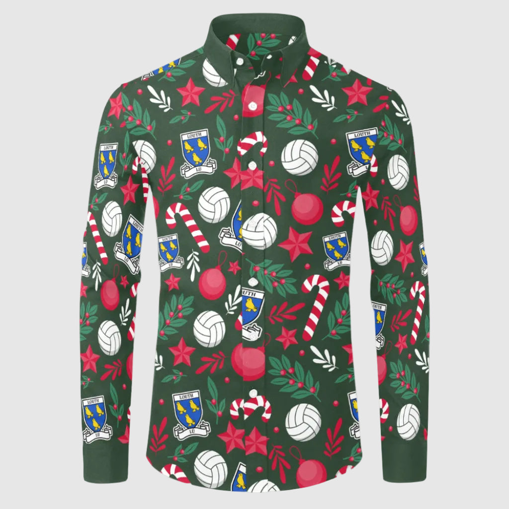 County Louth Christmas Button Up Shirt