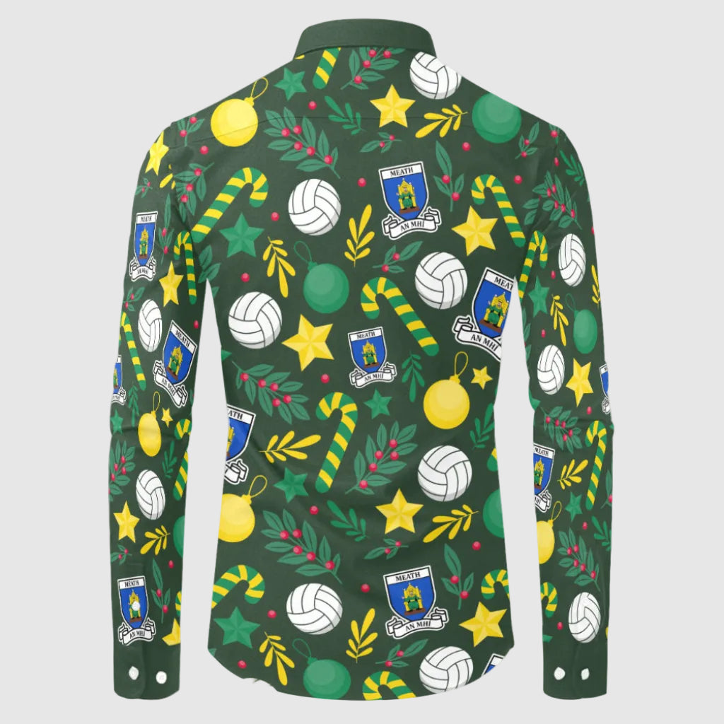 County Meath Christmas Button Up Shirt