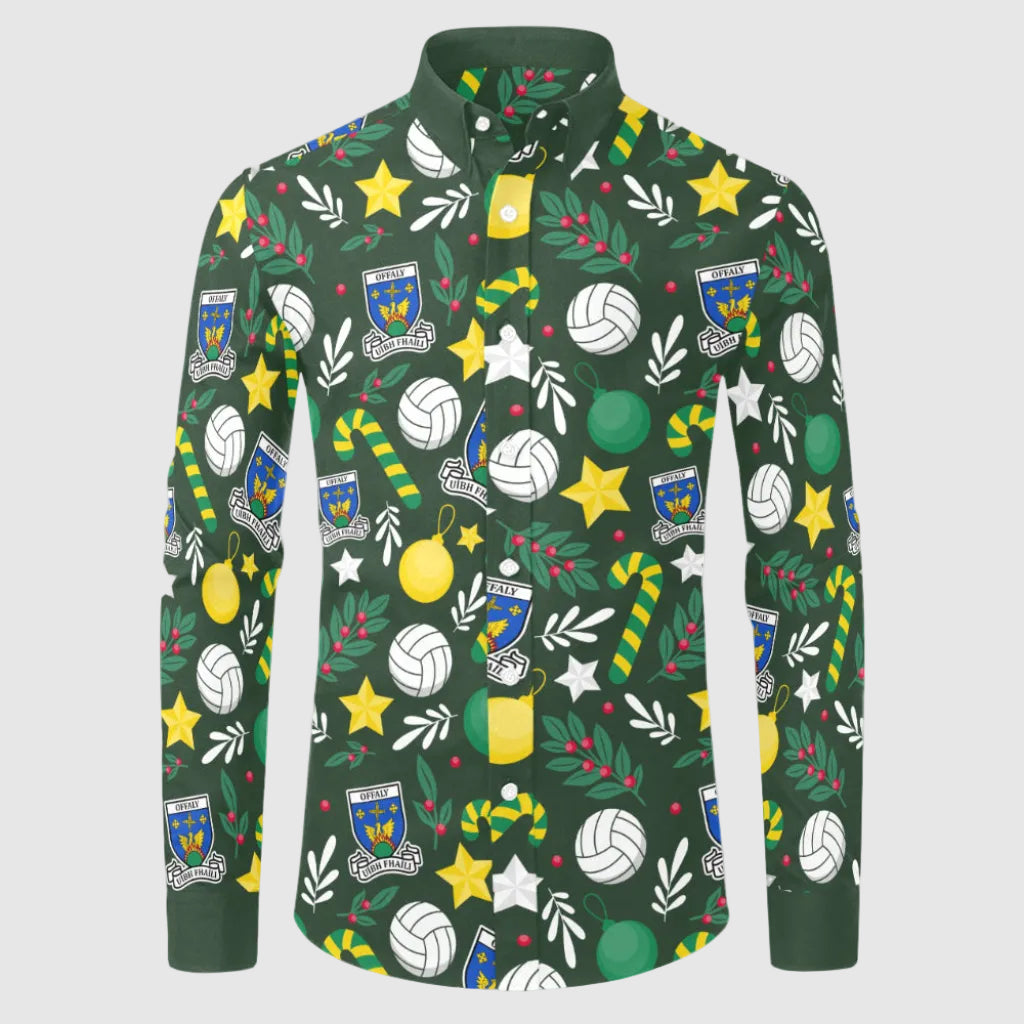County Offaly Christmas Button Up Shirt