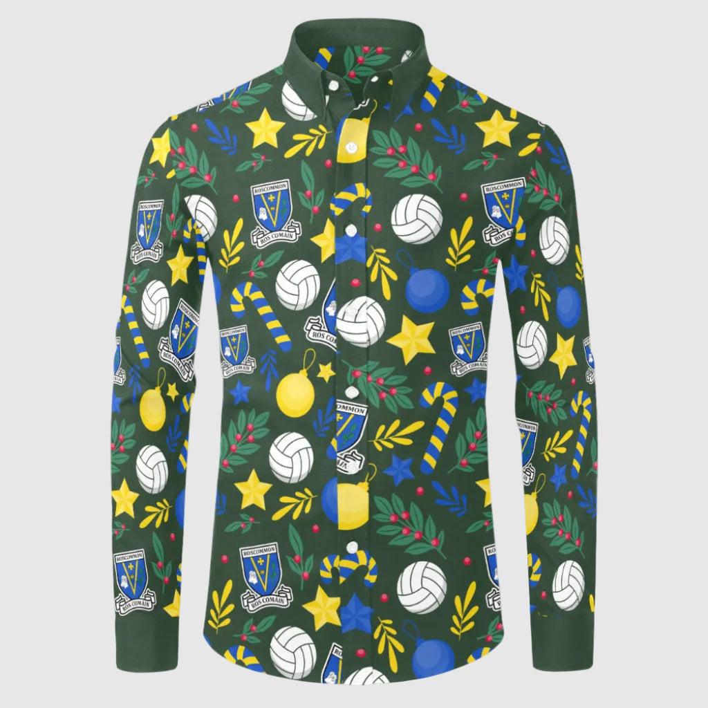 County Roscommon Christmas Button Up Shirt