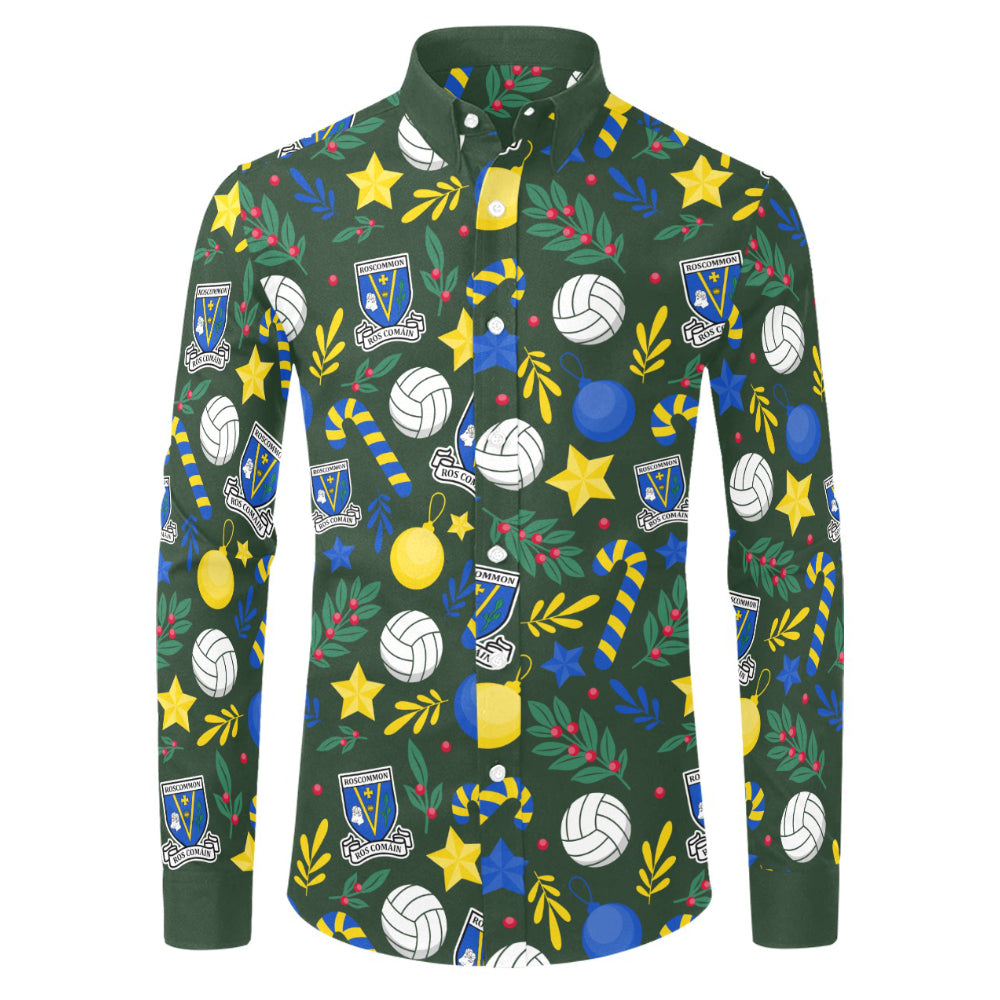 County Roscommon Christmas Button Up Shirt