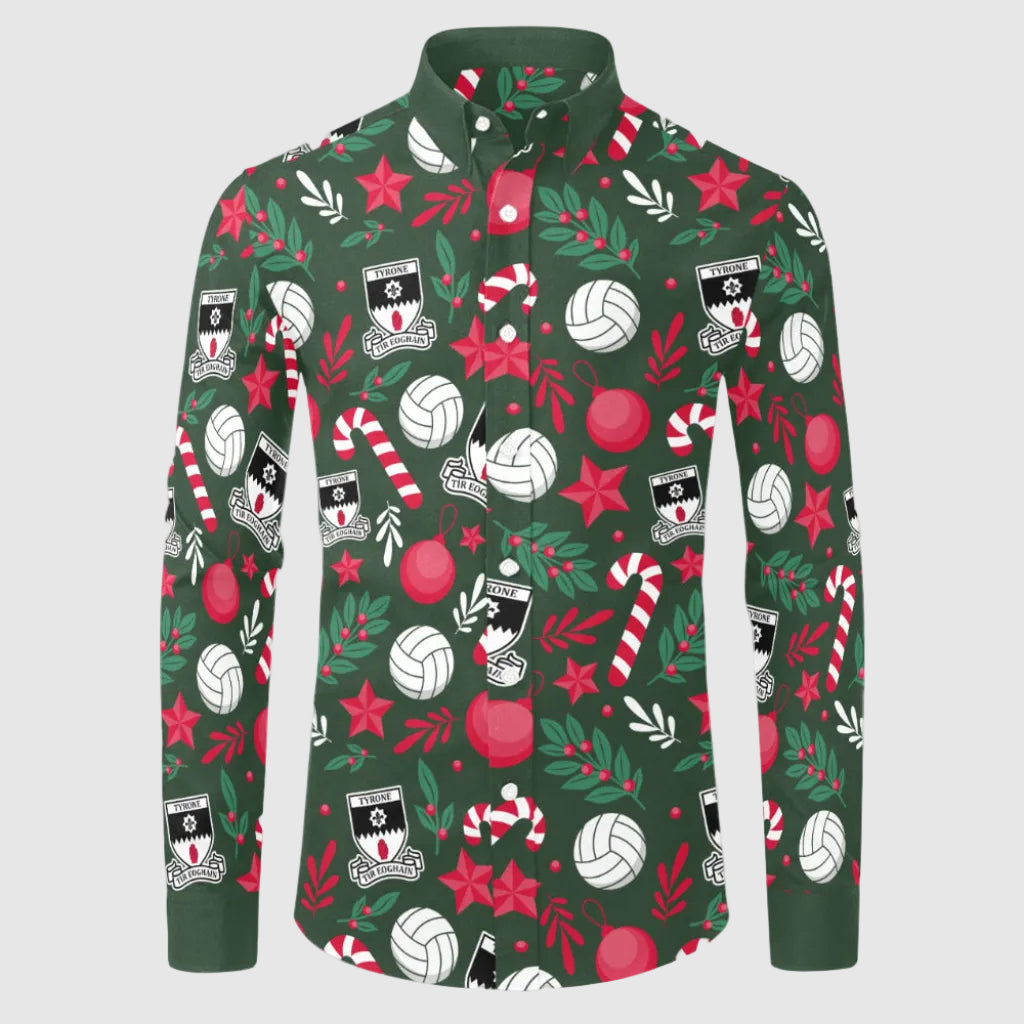 County Tyrone Christmas Button Up Shirt