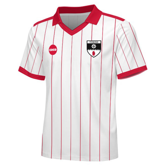 County Tyrone Retro Jersey Pinstripe - Kids Age 9-10