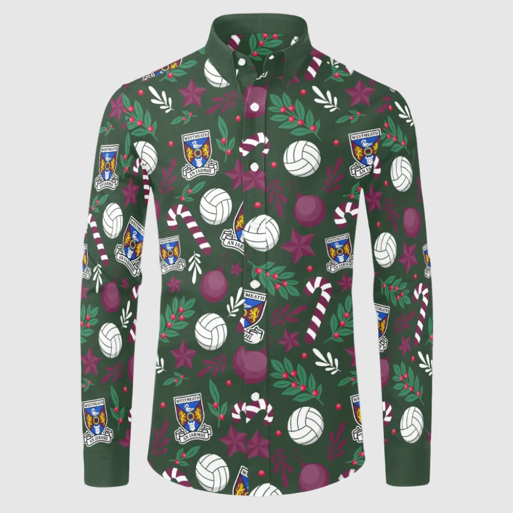 County Westmeath Christmas Button Up Shirt