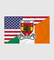 County Down Irish American Flag