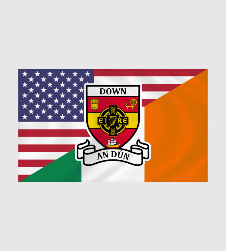 County Down Irish American Flag