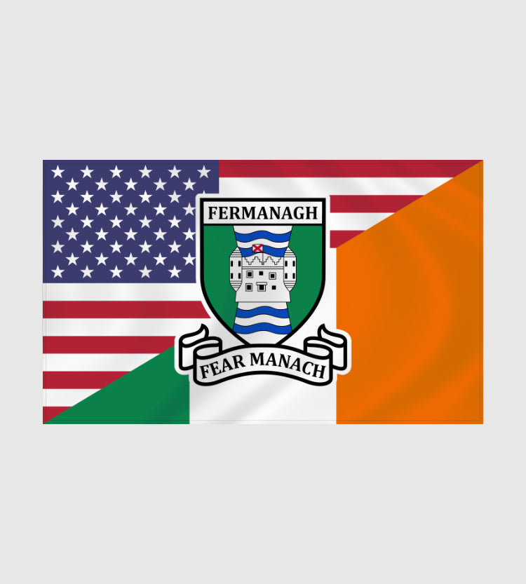 County Fermanagh Irish American Flag
