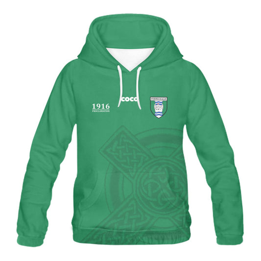 County Fermanagh 1916 Proclamation Hoodie - Adults 4XL
