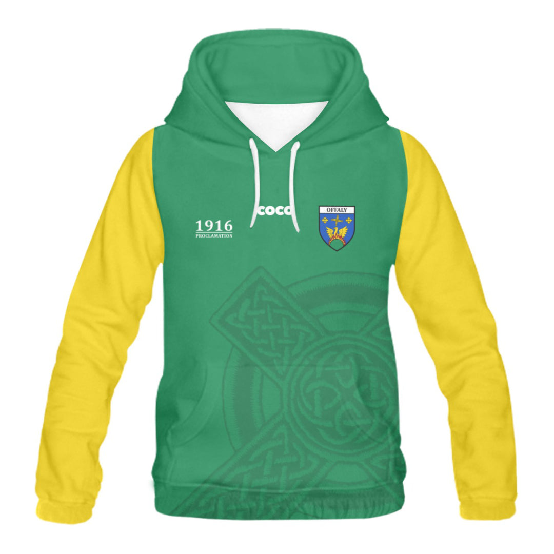 County Offaly 1916 Proclamation Hoodie - Adults 4XL