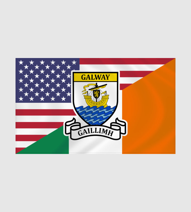 County Galway Irish American Flag