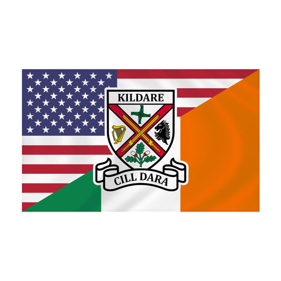 County Kildare Irish American Flag