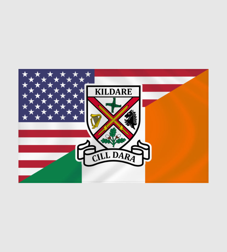County Kildare Irish American Flag