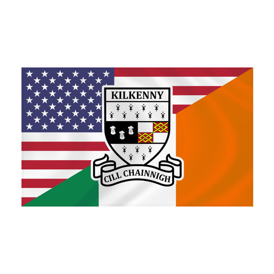 County Kilkenny Irish American Flag