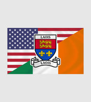 County Laois Irish American Flag