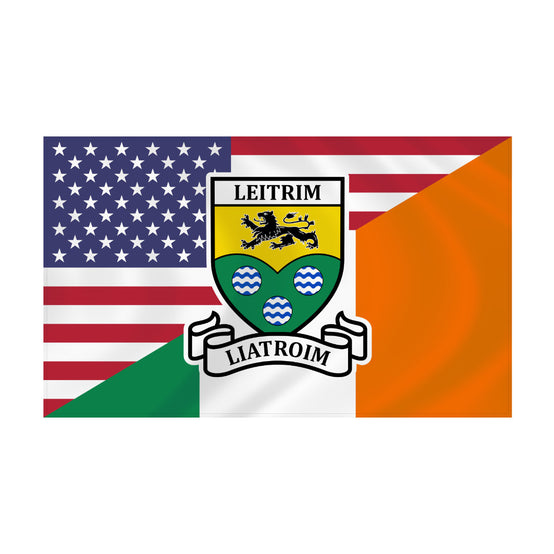 County Leitrim Irish American Flag