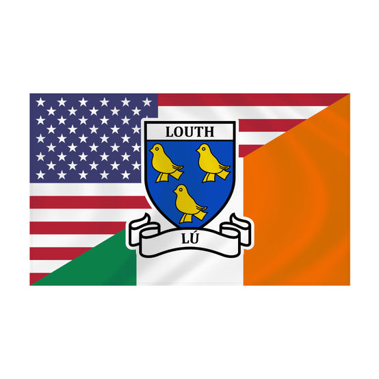 County Louth Irish American Flag