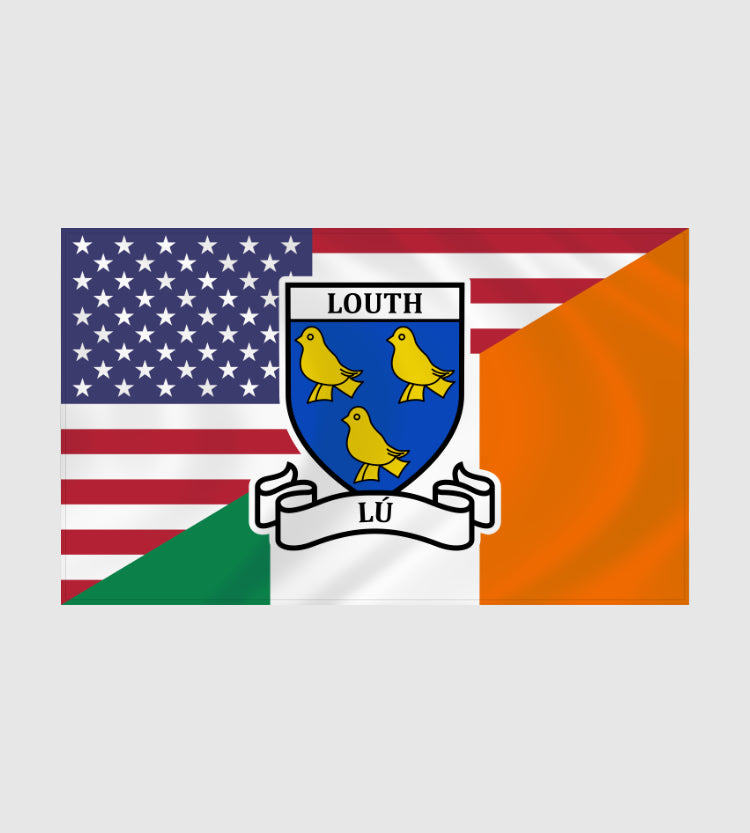 County Louth Irish American Flag