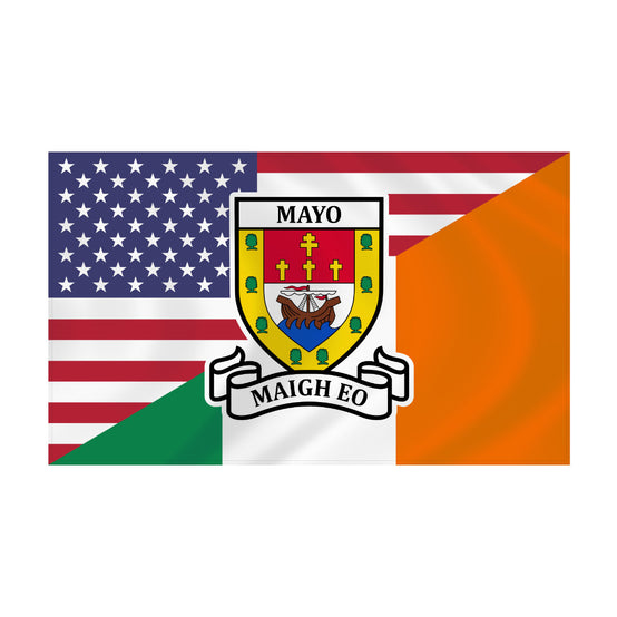 County Mayo Irish American Flag