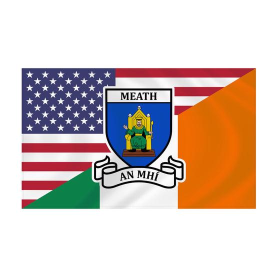 County Meath Irish American Flag