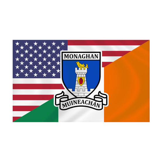 County Monaghan Irish American Flag