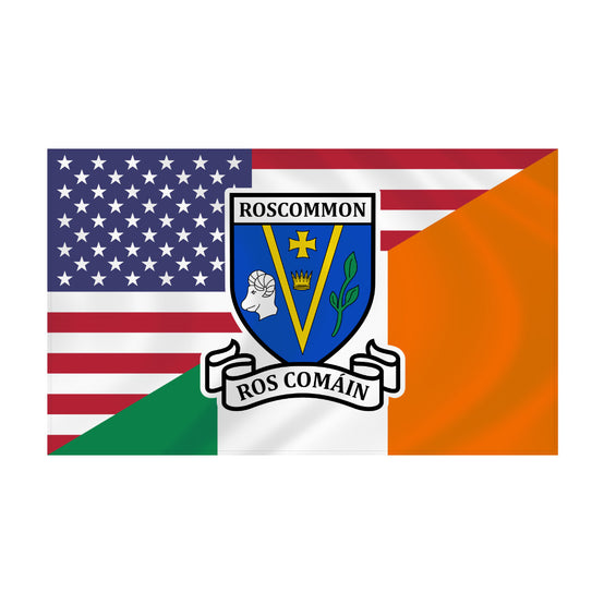 County Roscommon Irish American Flag