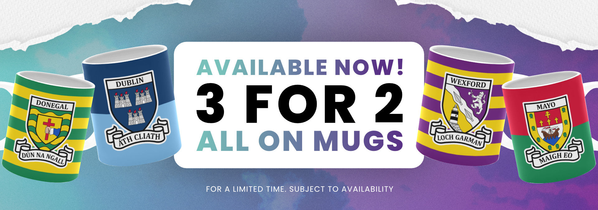 Website Banner Mugs 3 for 2 Desktop