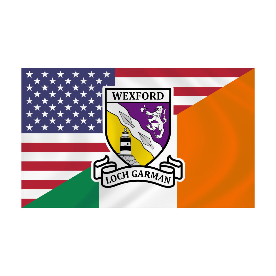 County Wexford Irish American Flag