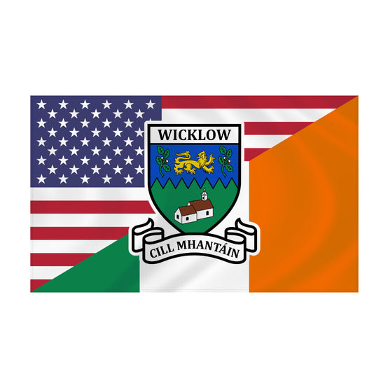 County Wicklow Irish American Flag