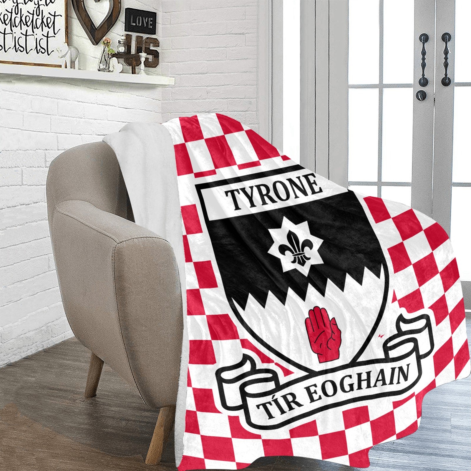 County Tyrone Chequered Ultra-Soft Throw Blanket