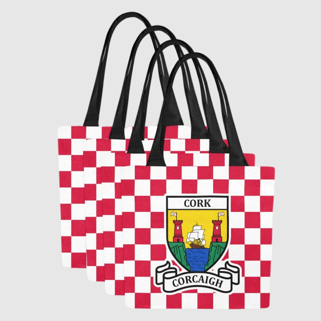 County Cork Chequered Canvas Tote Bag Set