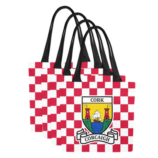 County Cork Chequered Canvas Tote Bag Set
