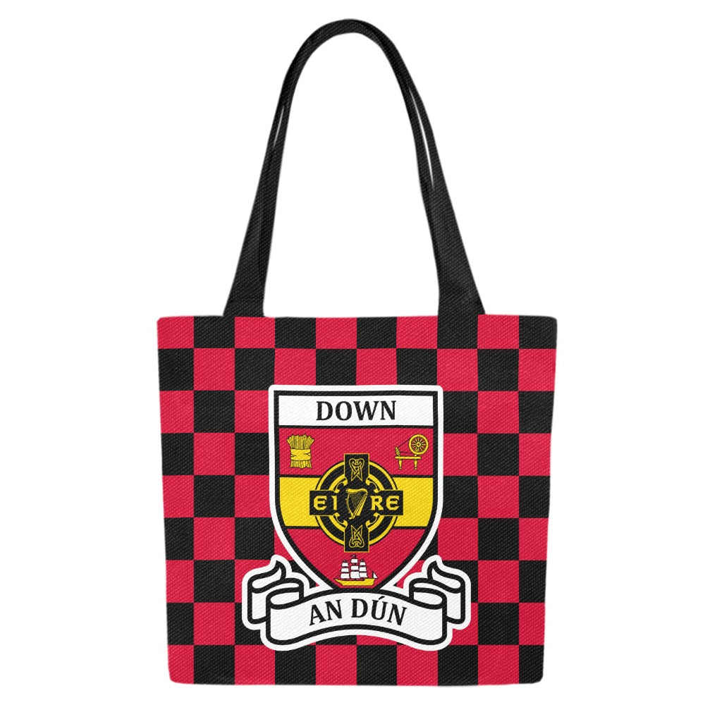 County Down Chequered Canvas Tote Bag Set
