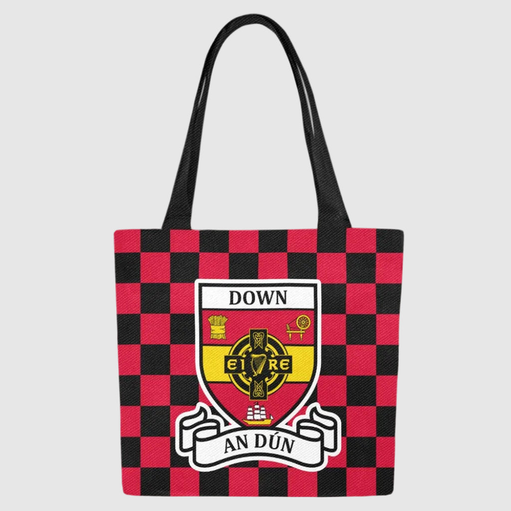 County Down Chequered Canvas Tote Bag Set