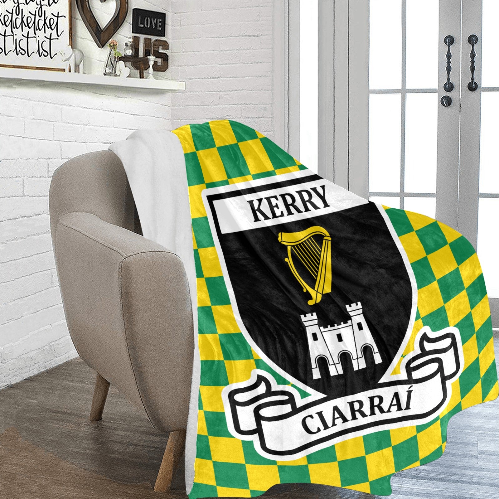 County Kerry Chequered Ultra-Soft Throw Blanket