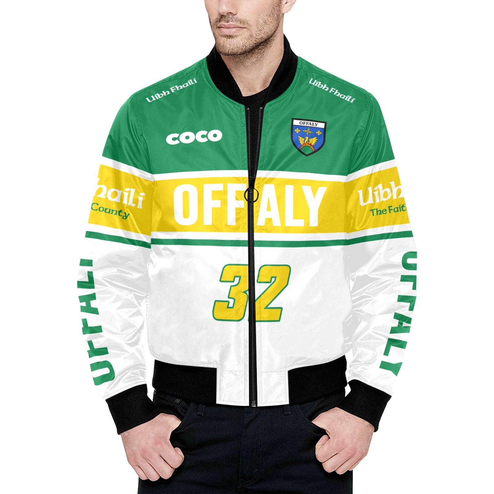 County Offaly Vintage Quilted Bomber Jacket